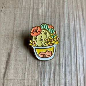 🔥BOGO! Kitty Planter Enamel Pin